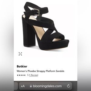 Botkier Phoebe Black platform heel size 9